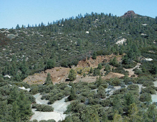 Mine workings in October 2003. J. Bean photo.