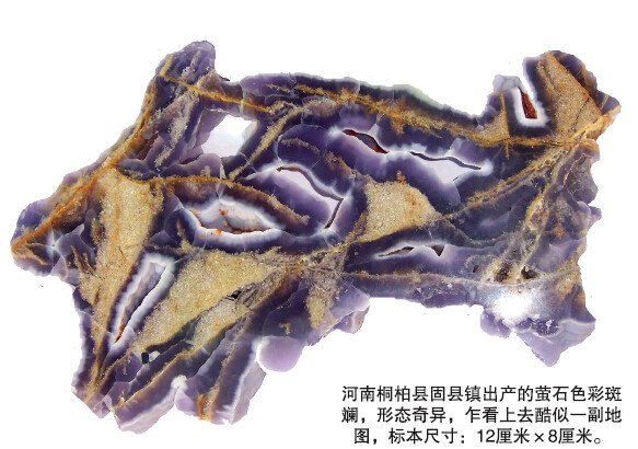 圆形紫色萤石标本的—产地河南桐柏县固县镇