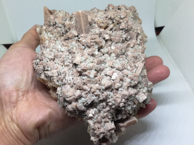 浊沸石和长石共生矿物标本晶体宝石原石原矿，无根浮生双面有晶体,浊沸石,长石,水晶