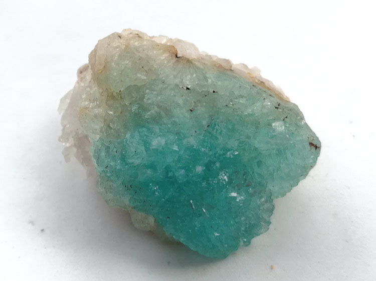 蓝色异极矿宝石和水晶共生矿物晶体标本宝石原石原矿堪比海蓝宝石,异极矿,水晶