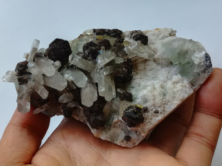 福建新出未知名矿物和方解石、绿色萤石共生矿物标本晶体原石原矿,萤石,方解