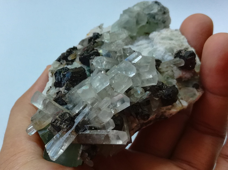 福建新出未知名矿物和方解石、绿色萤石共生矿物标本晶体原石原矿,萤石,方解