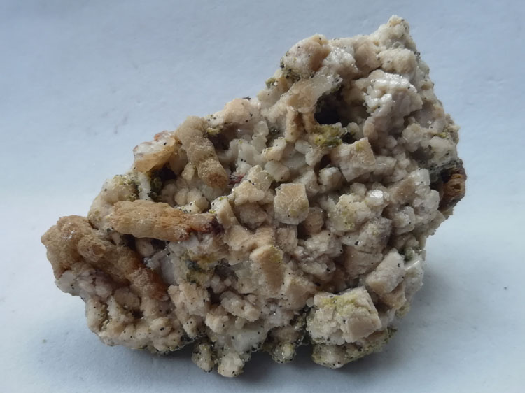 Coral Calcite and Feldspar Symbiotic Mineral Specimens Crystal Gemstone Raw Ore Ornamental Stone,Calcite,Feldspar