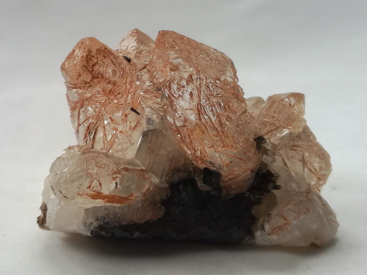 镜铁矿干涉红水晶簇矿物晶体标本宝石原石原矿石观赏石奇石,水晶,镜铁矿