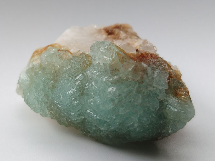蓝色异极矿宝石和水晶共生矿物晶体标本原石,异极矿,水晶