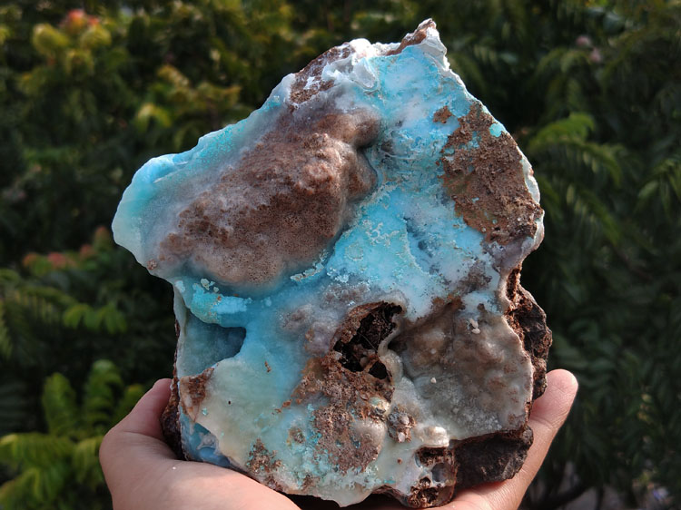 蓝色异极矿闪锌矿共生矿物标本晶体晶簇宝石原石原矿石能量石摆件,异极矿