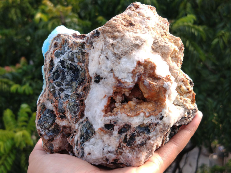 蓝色异极矿闪锌矿共生矿物标本晶体晶簇宝石原石原矿石能量石摆件,异极矿