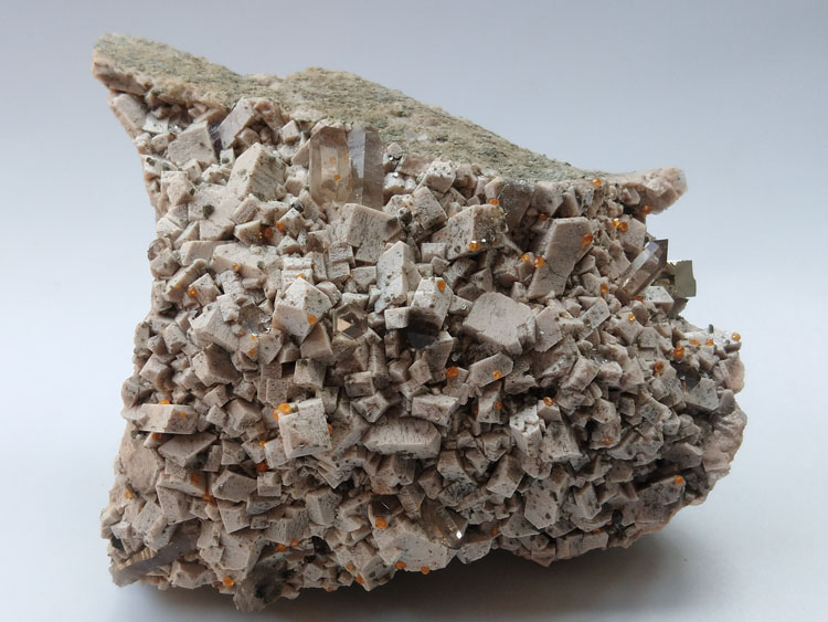 Manganese-aluminum Garnet Spessartine,Pyrites,Smoky Quartz,Orthoclase Microcline Feldspar Mineral,Garnet,Pyrites,Quartz,Feldspar