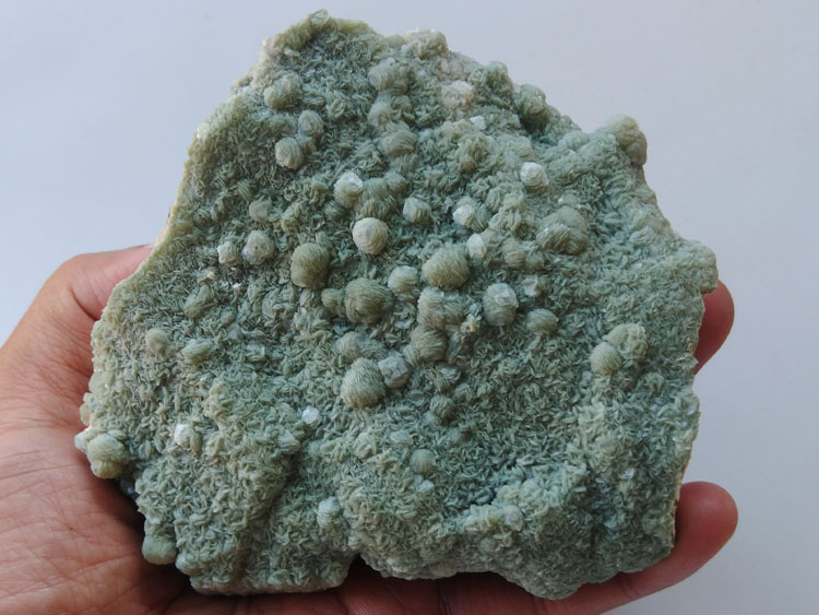 Crystal Cluster of New Spherical Green Calcite Mineral Specimens from Fujian Province,Calcite,Feldspar