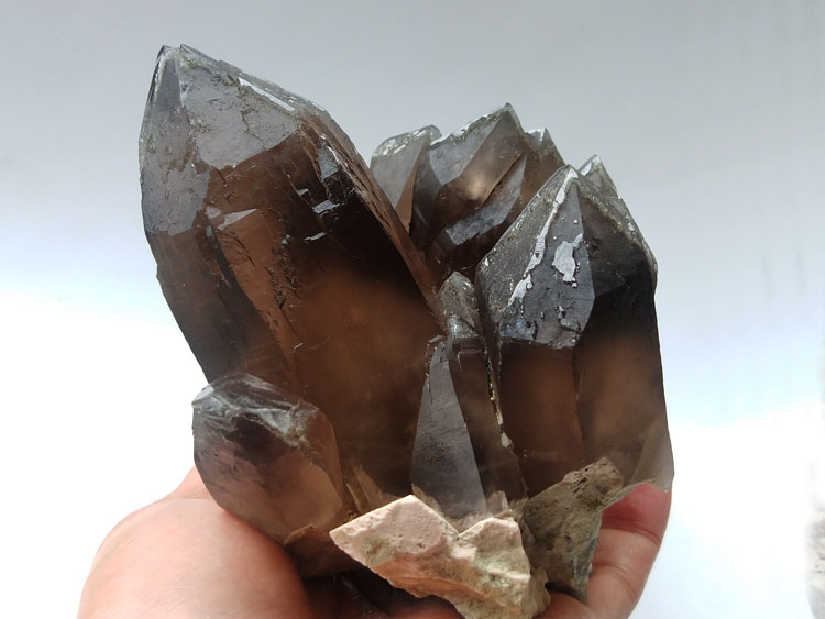 茶色水晶烟晶茶晶钠长石矿物标本晶体晶簇晶洞宝石原石原矿石能量,水晶,长石