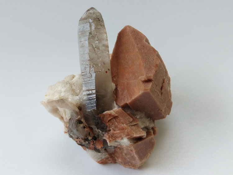 天然石榴石水晶包裹体包体晶中晶钾钠长石宝石料原石原矿矿物标本,石榴石,水晶,长石