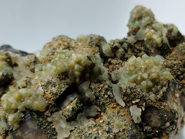 福建绿色方解石辉沸石茶晶宝石原石原矿石矿物标本晶体晶簇晶洞,方解,水晶,辉沸石