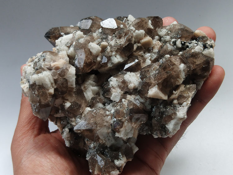 能量茶晶烟晶钠微斜长石云母矿物标本晶体晶簇晶洞宝石原石原矿,水晶,长石,云母