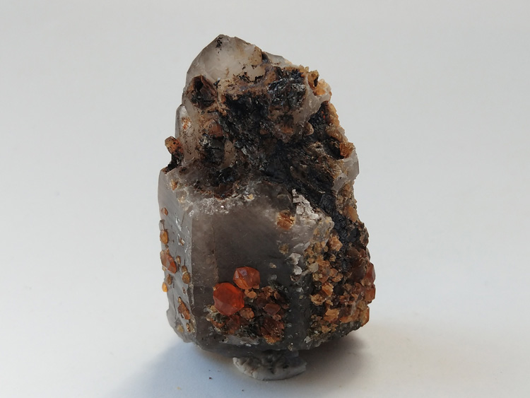 天然石榴石茶晶烟晶宝石原石原矿石矿物标本晶体晶簇晶洞能量摆件,石榴石,水晶